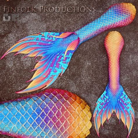 mermaids that are fake with rainbow tails